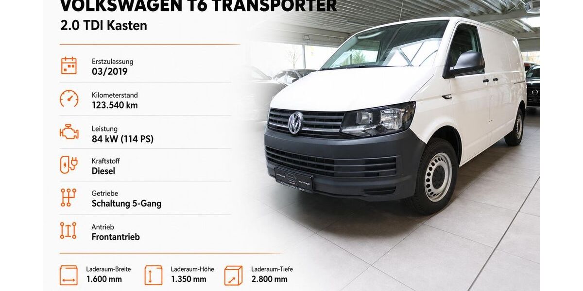 VW T6 Transporter 123.540 km 18.990 &euro; Oelde 59302
